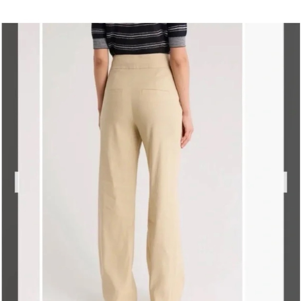 Veronica Beard Taupe Boot-Cut Pants